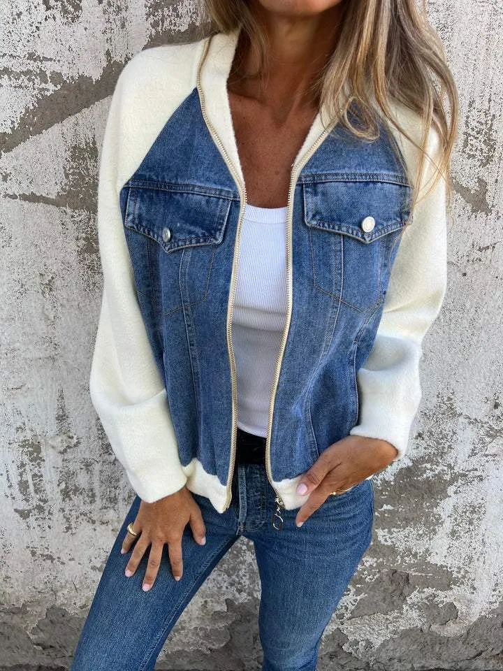 Ruth™ Cozy and Stylish Denim Fleece Jacket